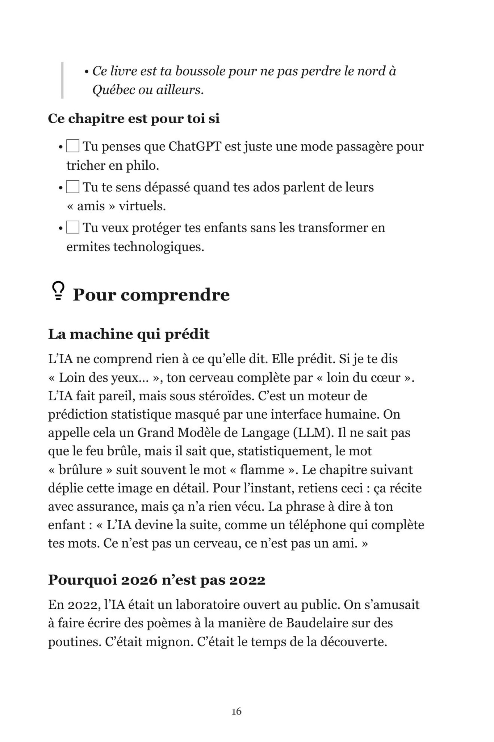 Page 12 de l'extrait de L'IA pour les parents