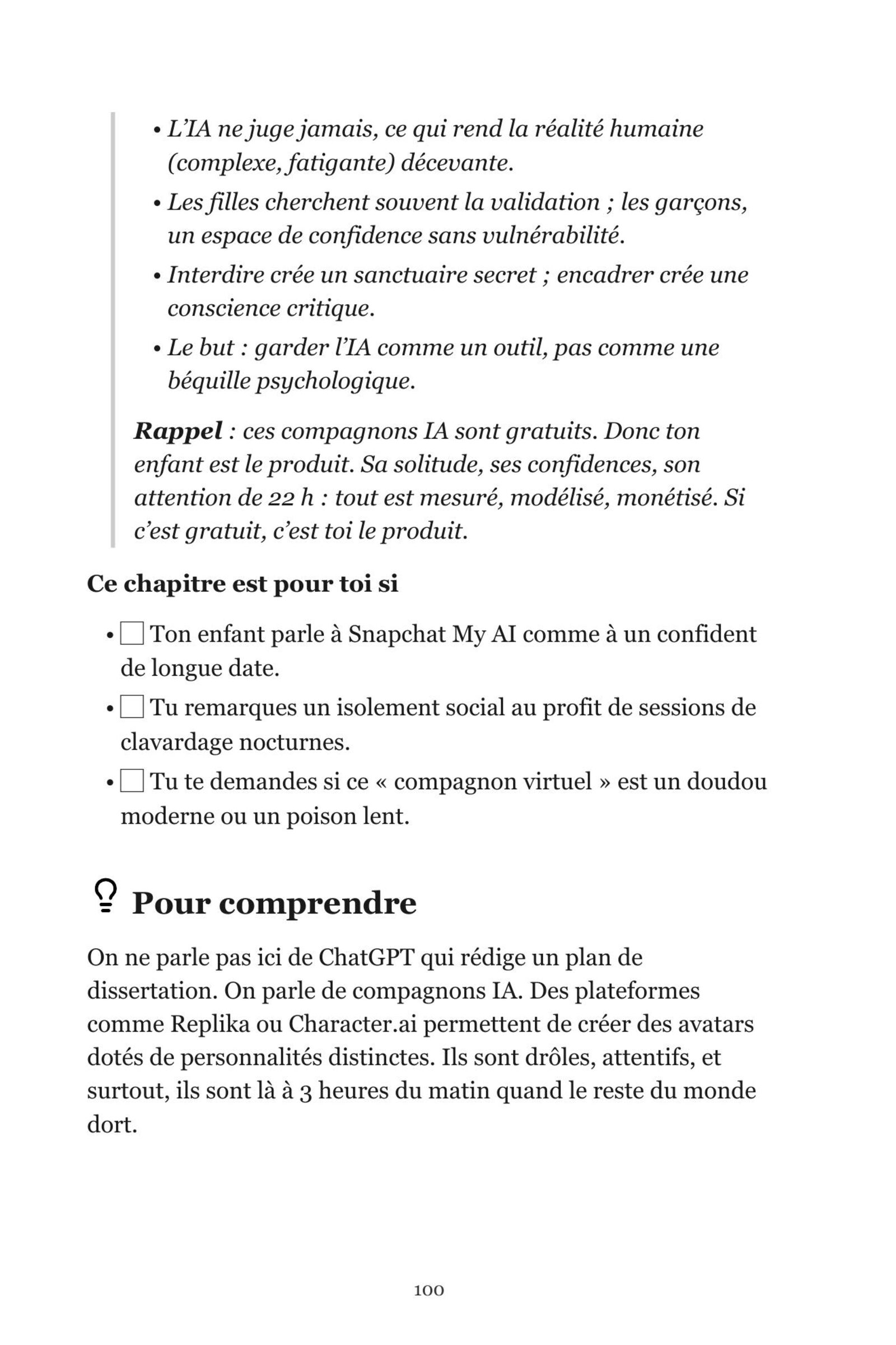 Page 18 de l'extrait de L'IA pour les parents