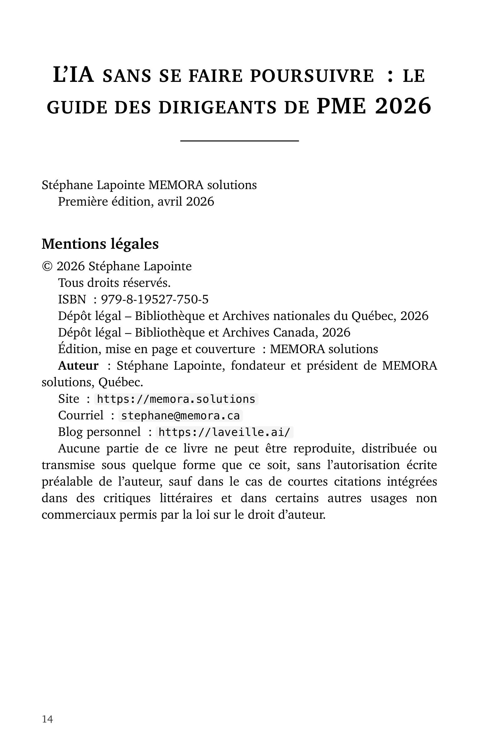 Page 14 de l'extrait de L'IA sans se faire poursuivre