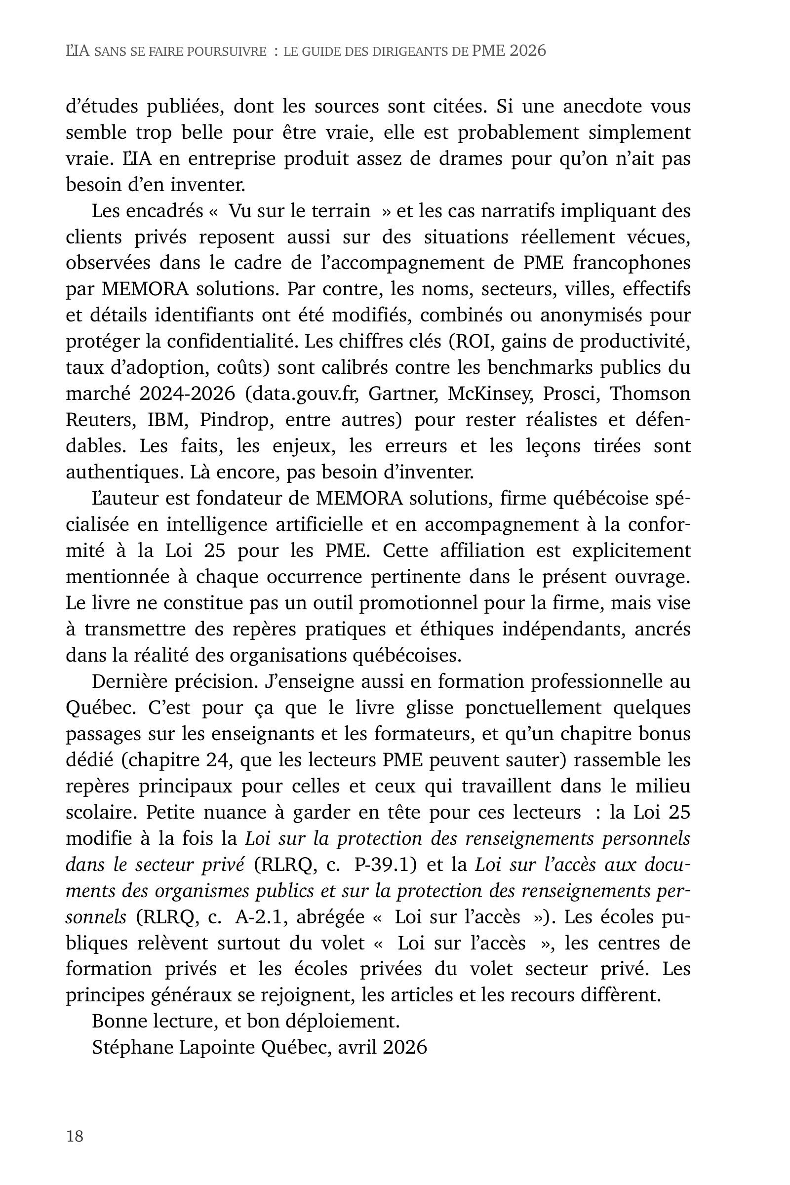 Page 18 de l'extrait de L'IA sans se faire poursuivre