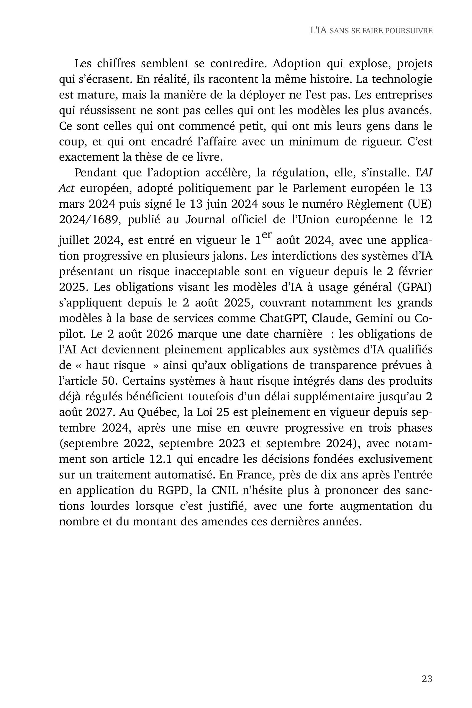 Page 23 de l'extrait de L'IA sans se faire poursuivre