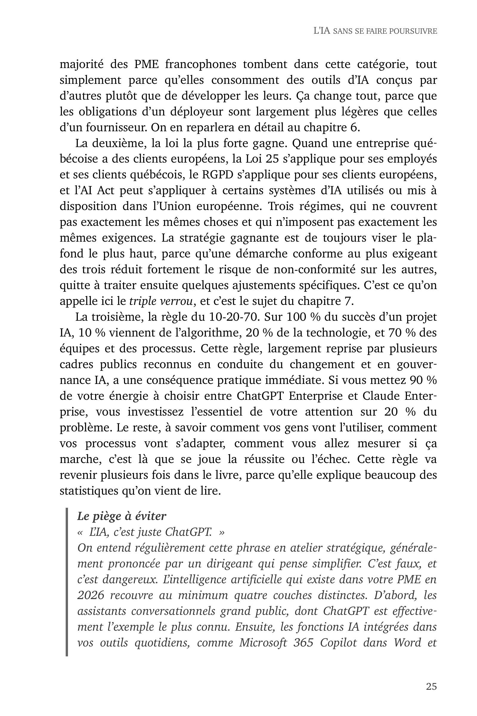 Page 25 de l'extrait de L'IA sans se faire poursuivre