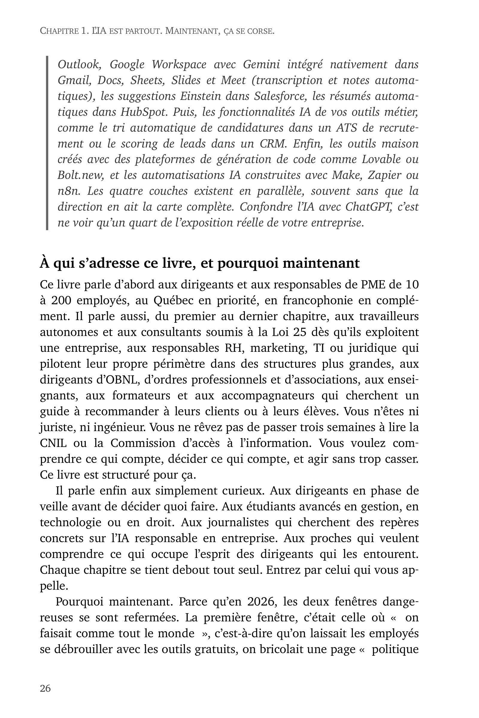Page 26 de l'extrait de L'IA sans se faire poursuivre