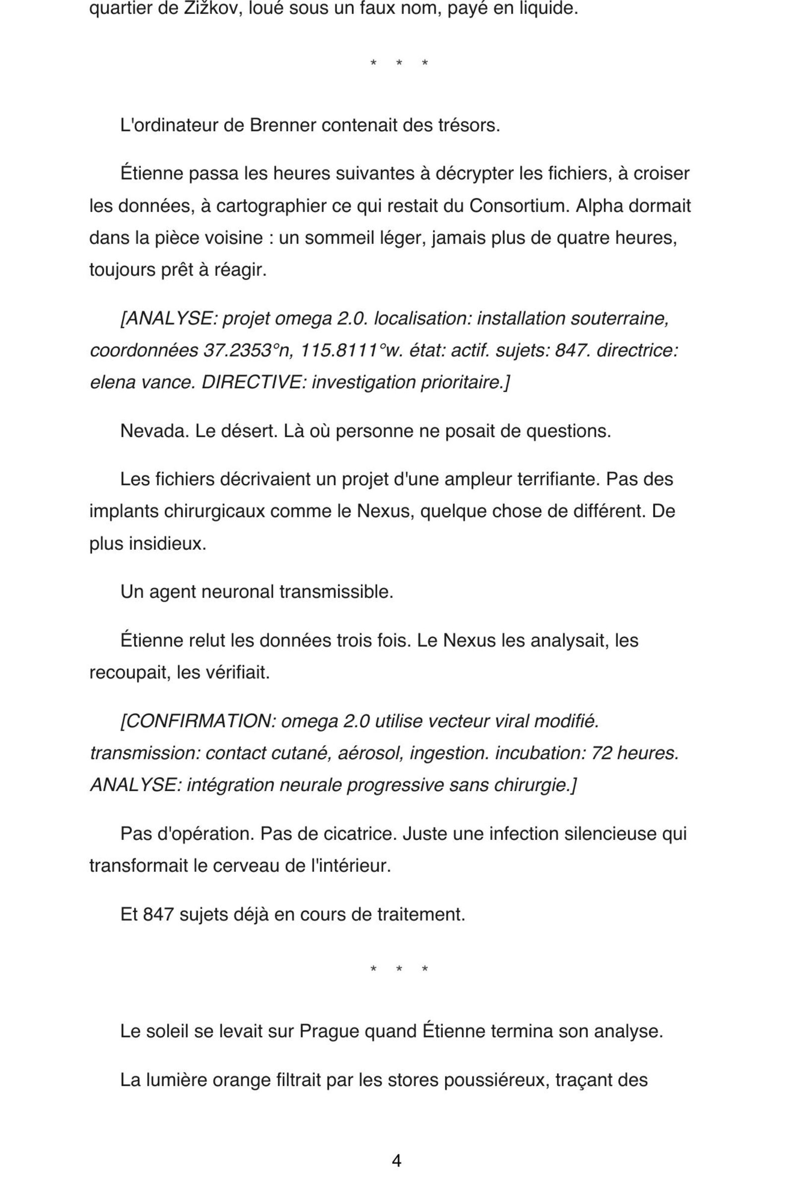 Page 6 de l'extrait de Nexus Neural : Tome 3 - La Singularité