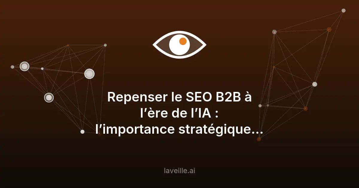 SEO B2B 2026 : l'impact des IA génératives sur la perception