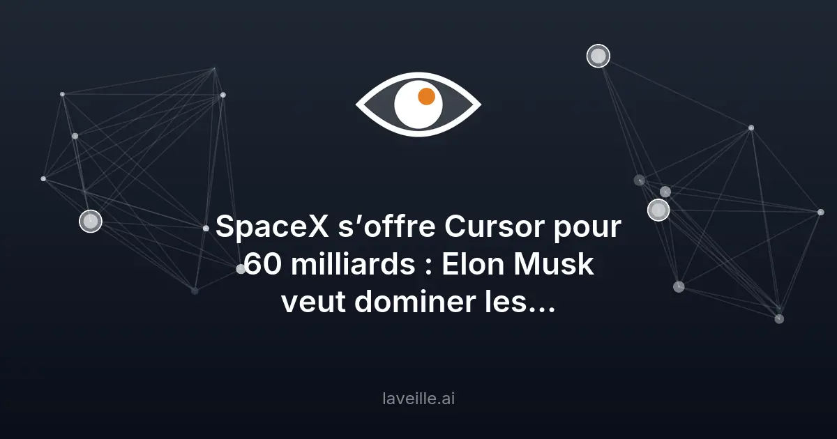 SpaceX acquiert Cursor pour 60 milliards de dollars