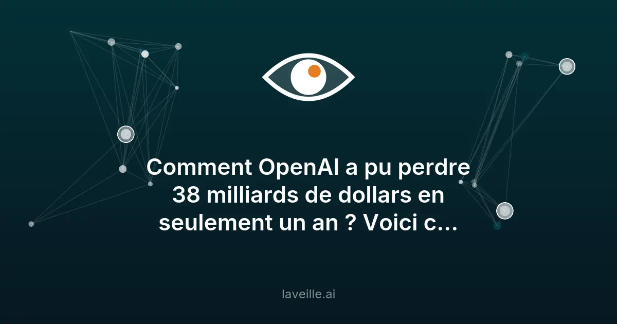 OpenAI : 38 milliards de pertes malgré ChatGPT