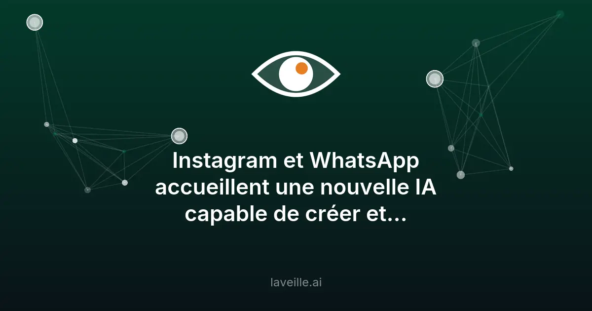 Meta lance Muse Image, son IA générative pour Instagram et WhatsApp