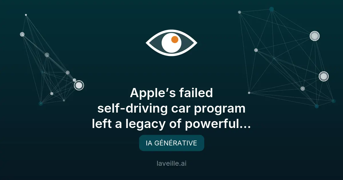 Apple : comment son projet de voiture autonome a boosté son IA