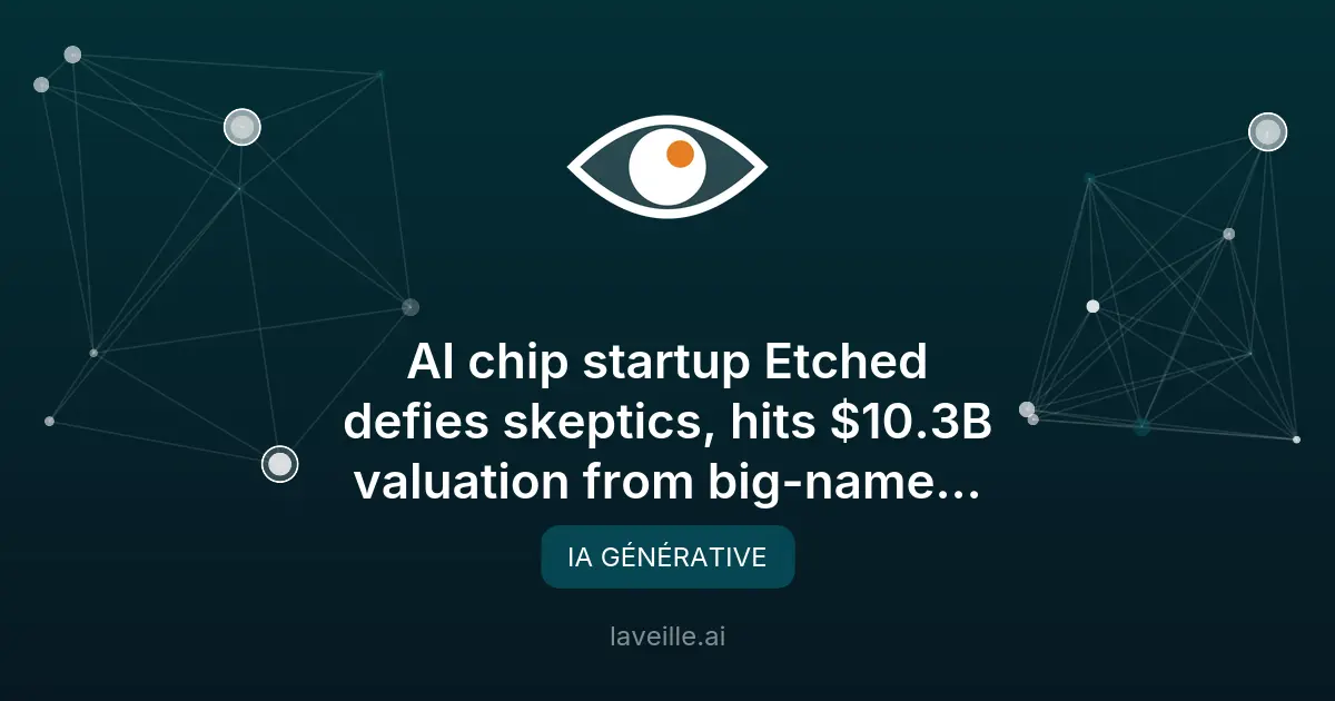 Etched atteint 10,3 milliards de dollars avec ses puces IA