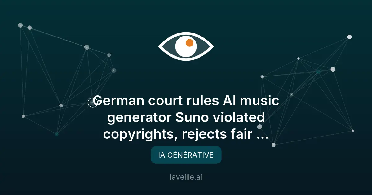 Suno condamné pour violation de droits d'auteur par son IA musicale