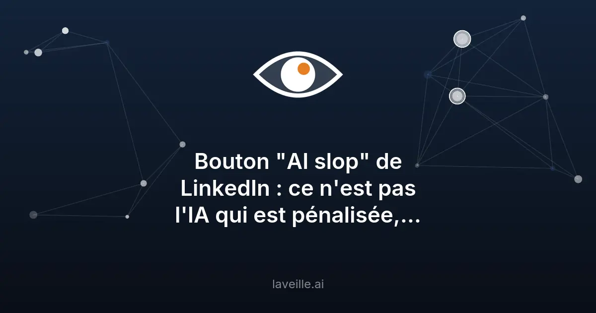 LinkedIn pénalise les contenus génériques, pas l'IA