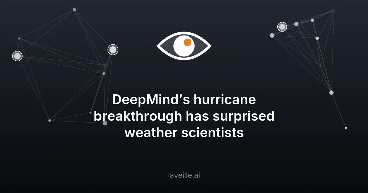 DeepMind révolutionne la prévision des ouragans avec l'IA