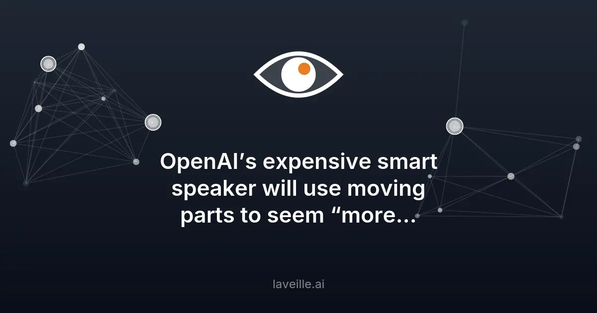 OpenAI lance un haut-parleur intelligent à plus de 300$
