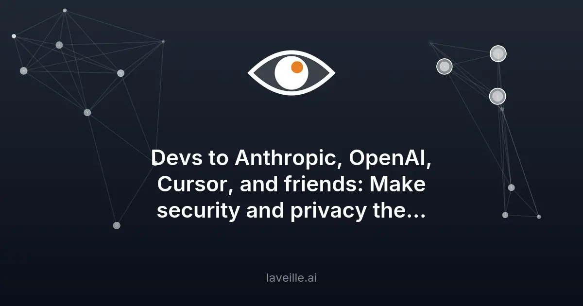 Devs to Anthropic, OpenAI, Cursor, and friends: Make security and privacy the default