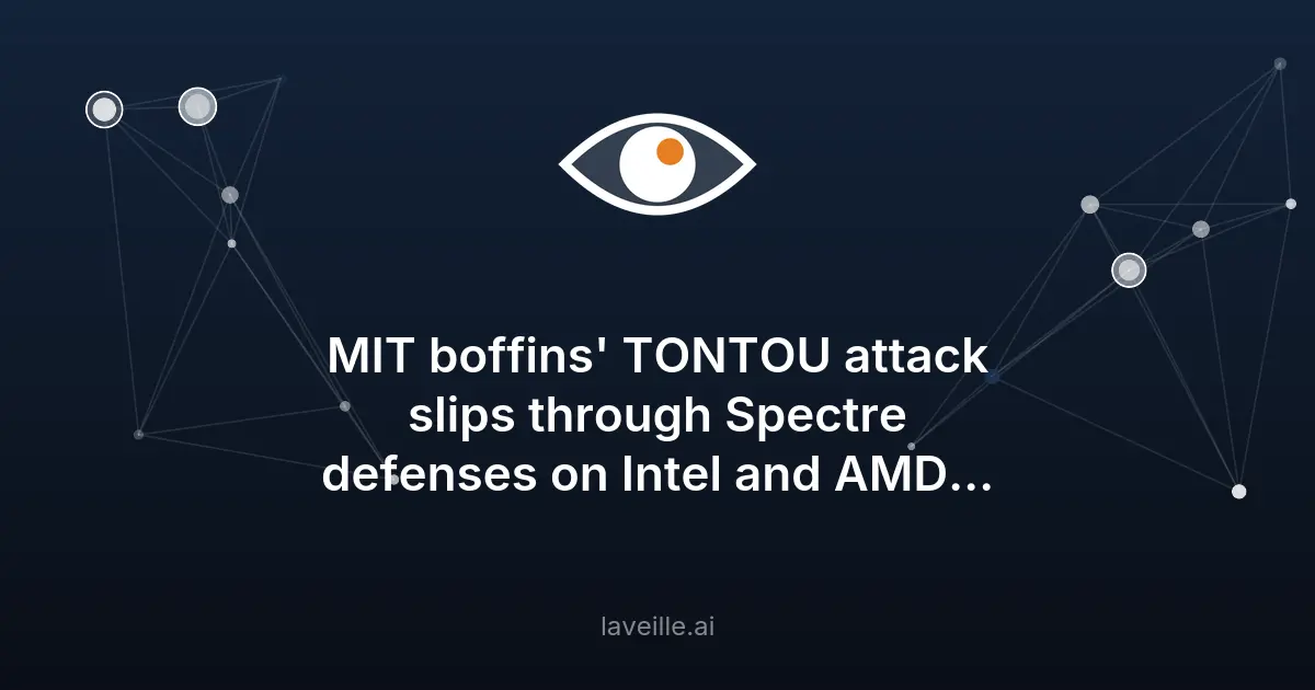 Nouvelle attaque TONTOU contourne Spectre sur Intel/AMD