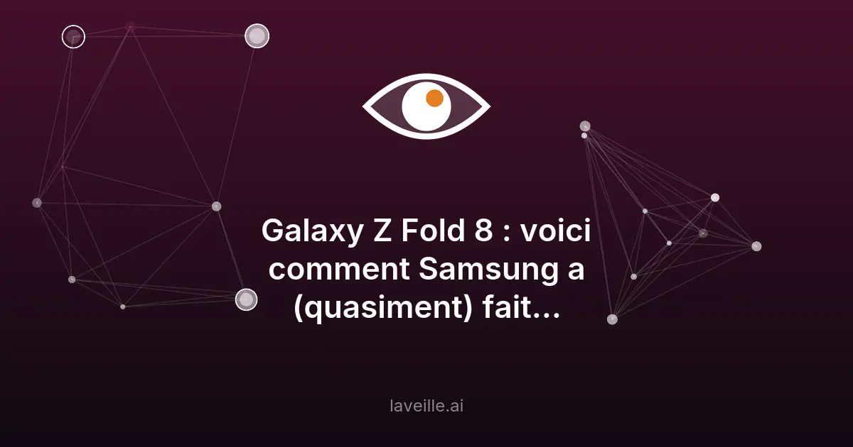 Samsung Galaxy Z Fold 8 : la pliure quasiment invisible