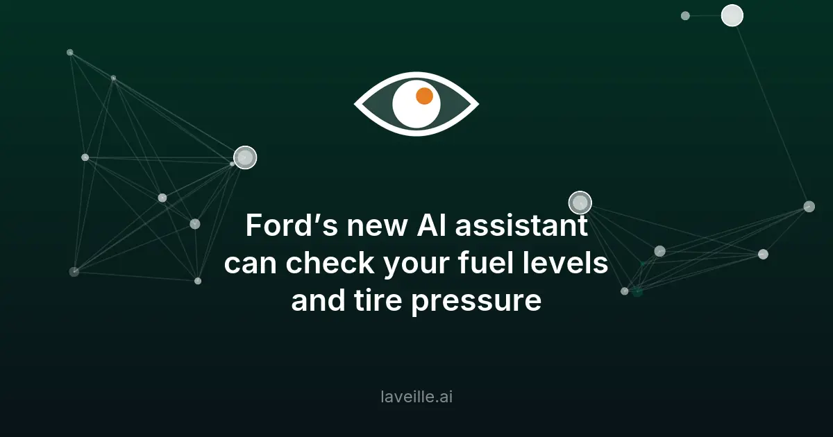 Ford lance une IA pour véhicules : infos carburant et pneus
