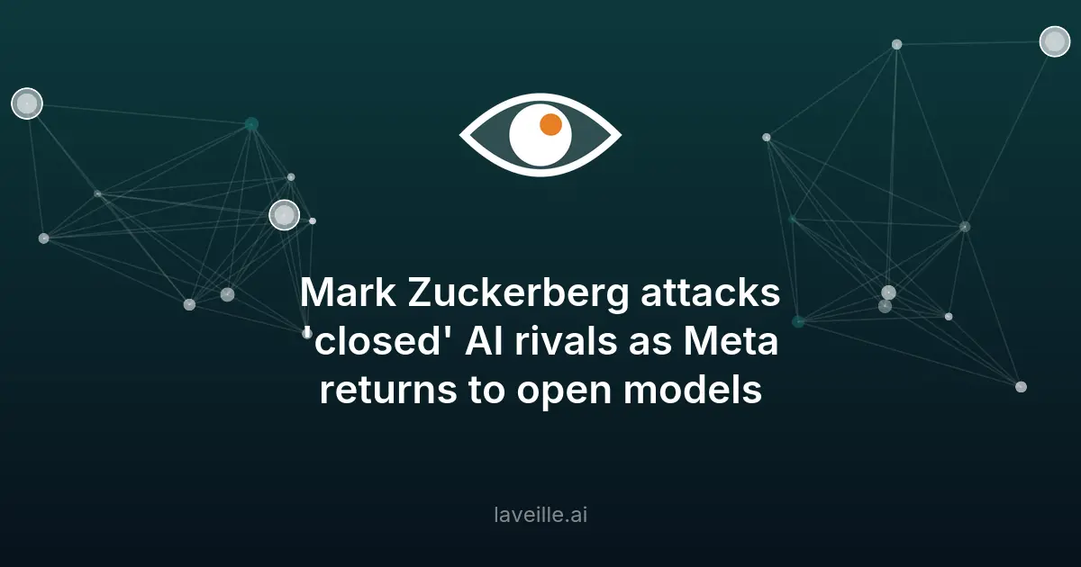 Mark Zuckerberg attacks 'closed' AI rivals as Meta returns to open models