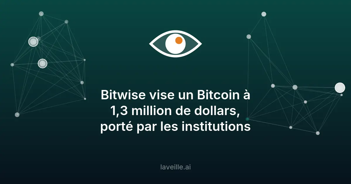 Bitwise prédit un Bitcoin à 1,3 million de dollars