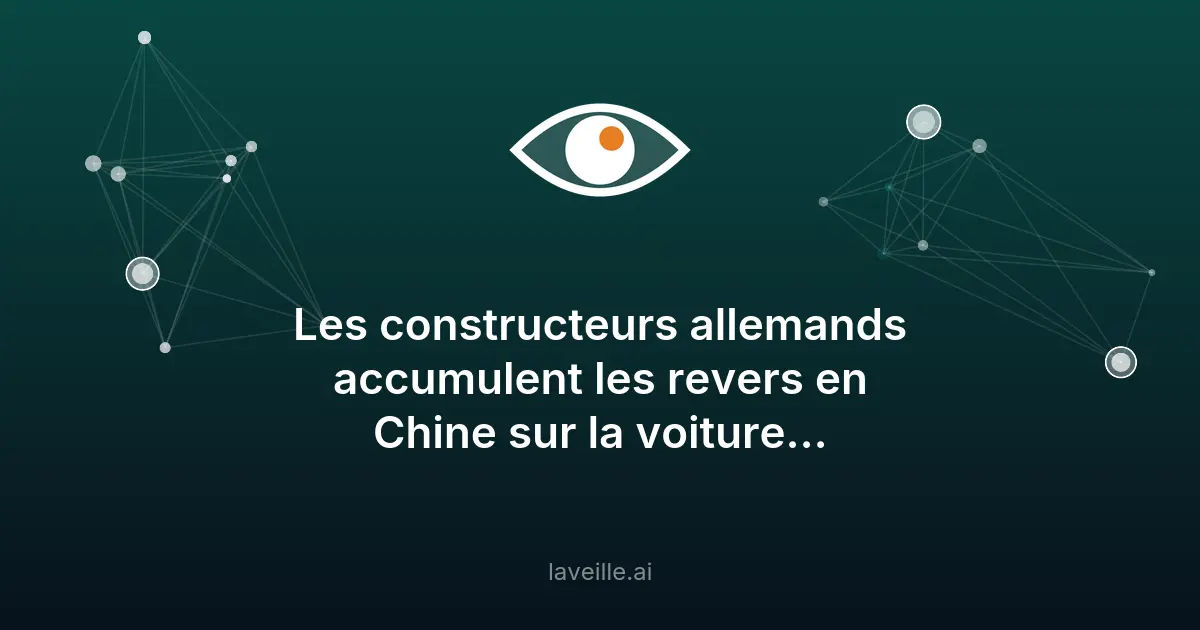 Crise des constructeurs allemands en Chine face aux véhicules électriques