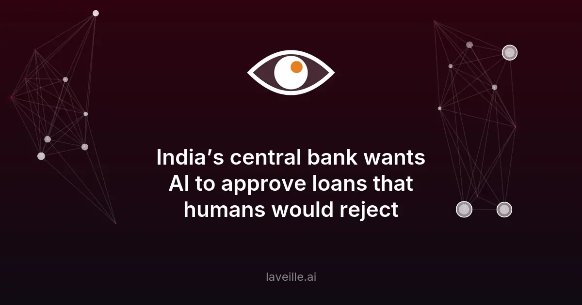 L'IA pour approuver les prêts bancaires en Inde