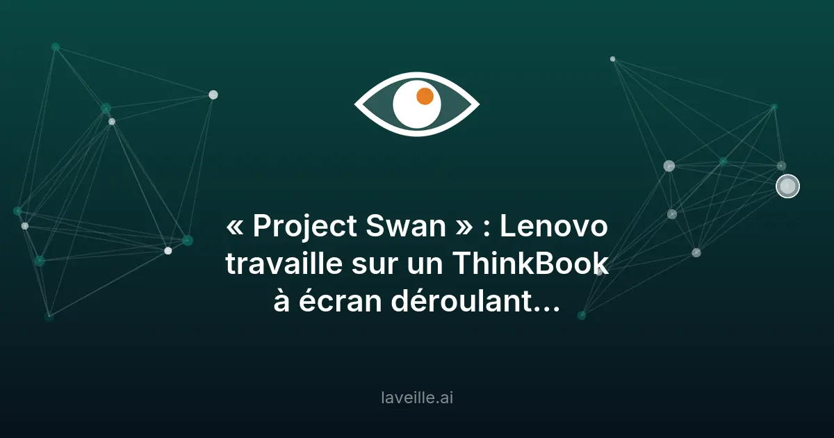Lenovo développe un ThinkBook à écran déroulant pour pros