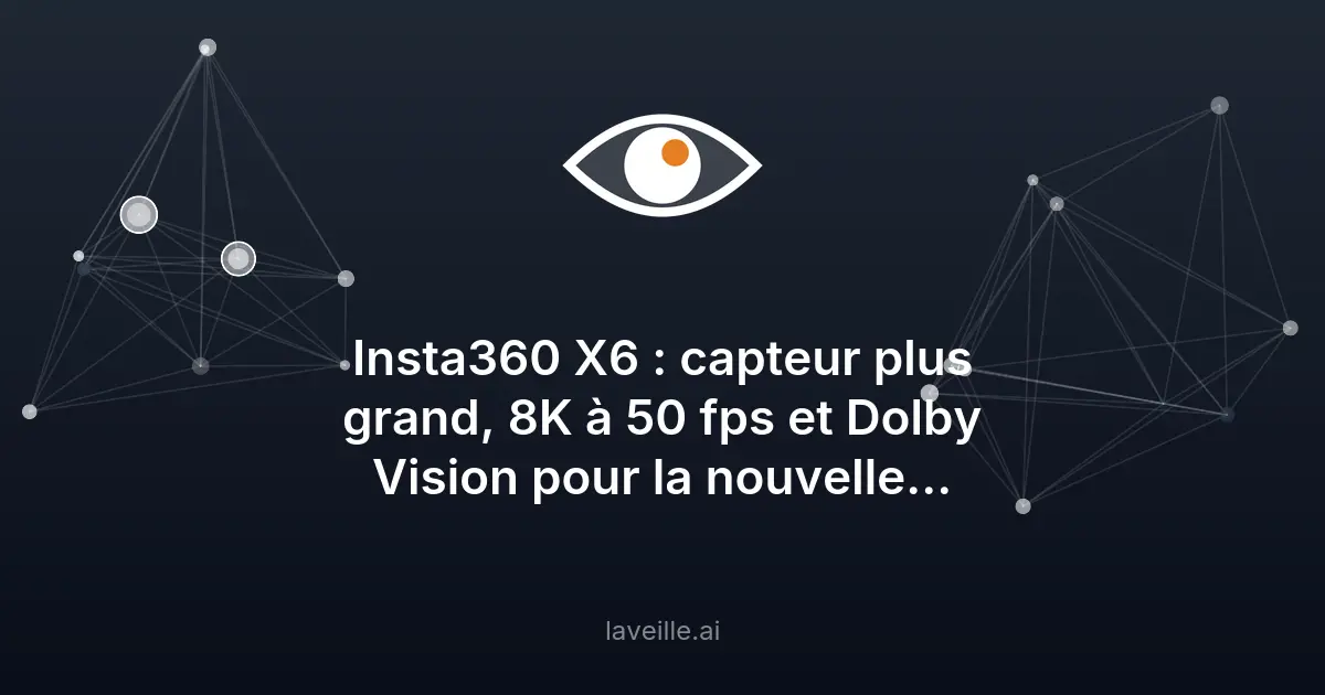 Insta360 X6 : capteur 1 pouce et Dolby Vision