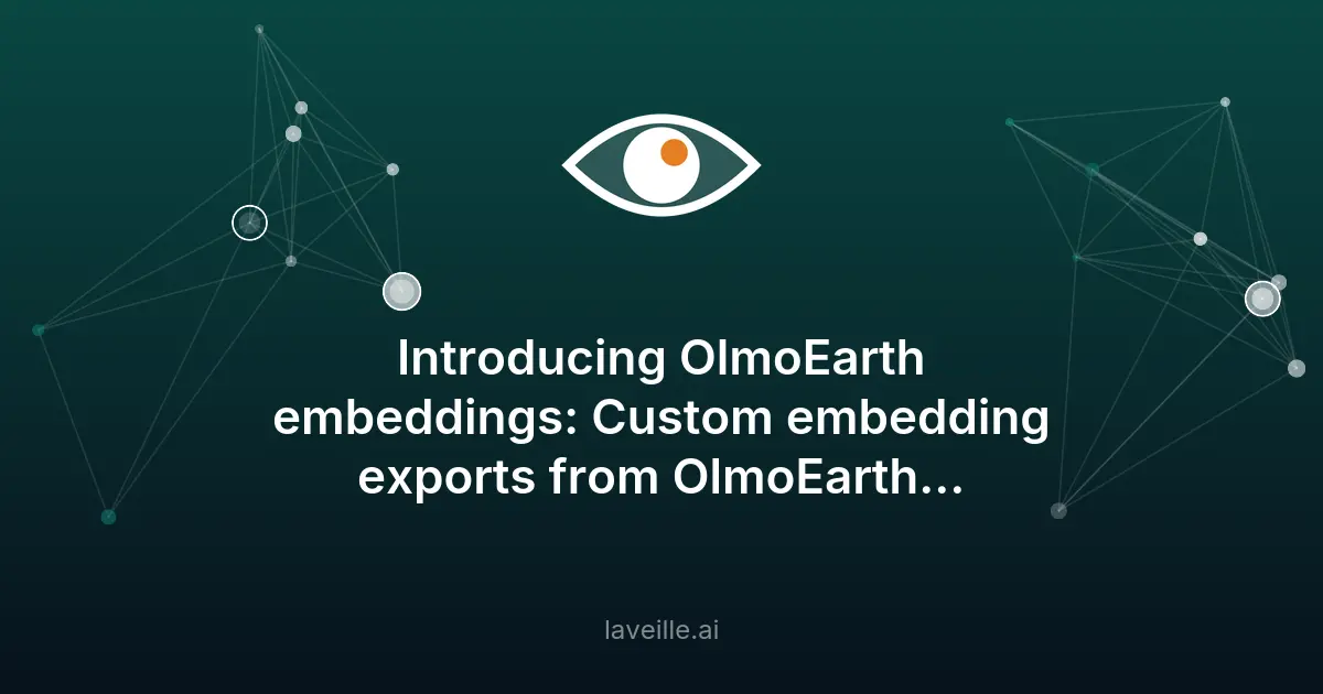 OlmoEarth Studio lance l'export d'embeddings géospatiaux