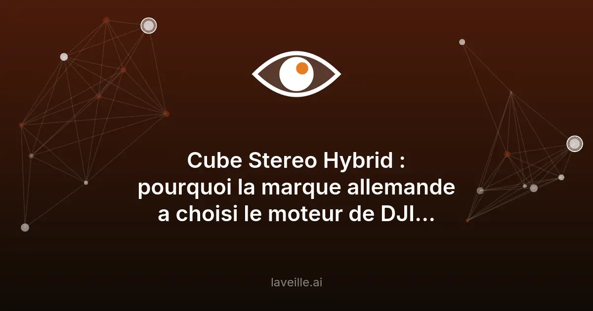 Cube Stereo Hybrid : moteur DJI Avinox remplace Bosch