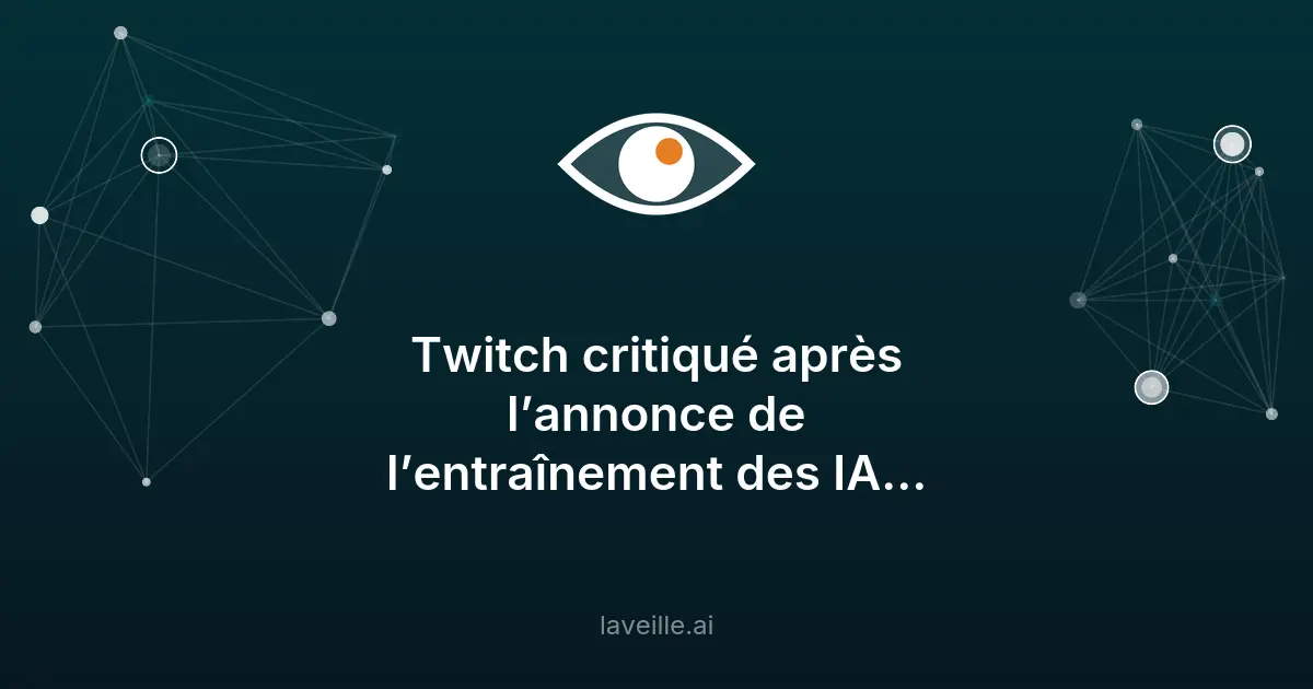 Twitch utilise les données des créateurs pour l'IA d'Amazon
