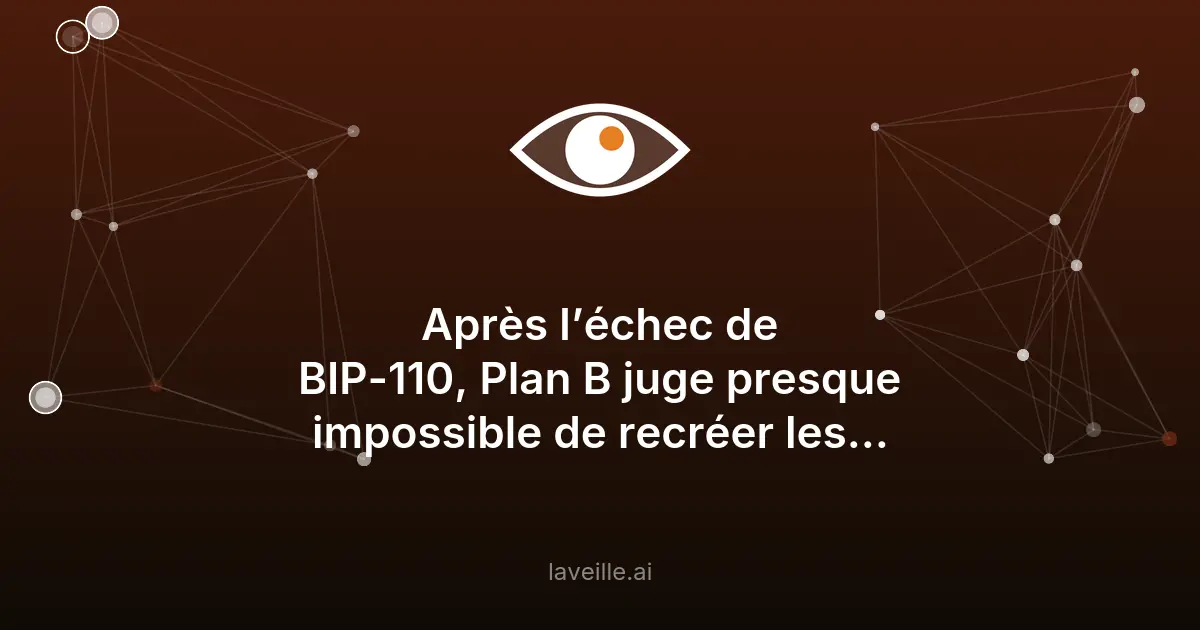 Scission temporaire de Bitcoin et échec de BIP-110
