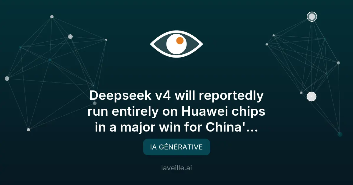 Deepseek v4 : Huawei révolutionne l'IA avec ses puces