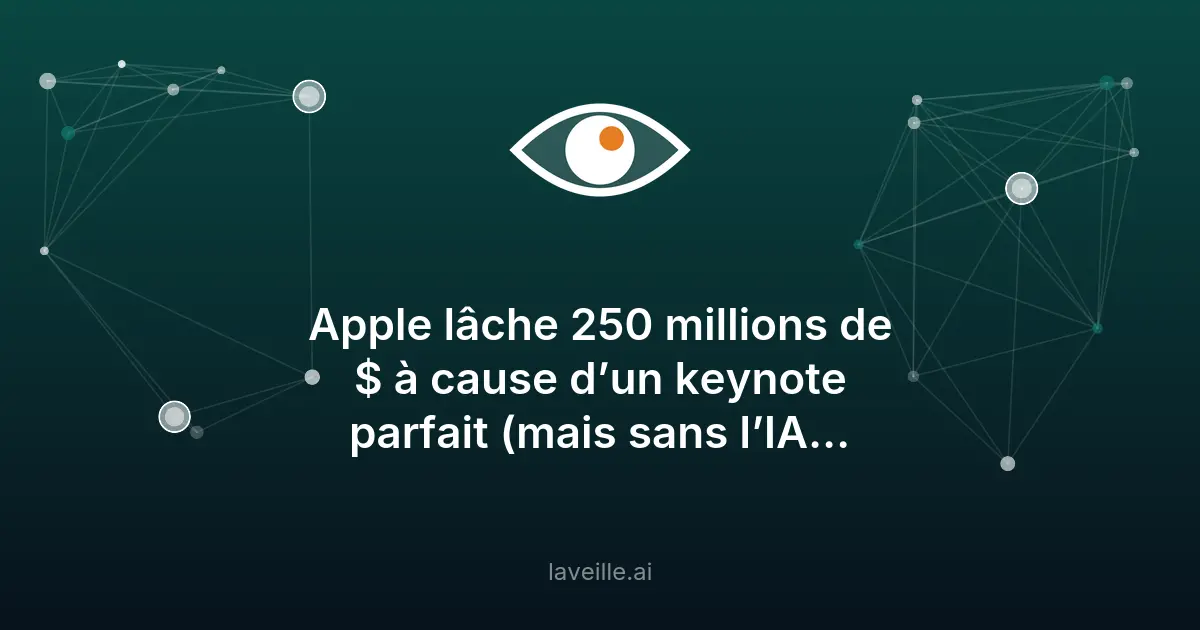 Apple paie 250M$ pour retard de Siri basé sur l'IA