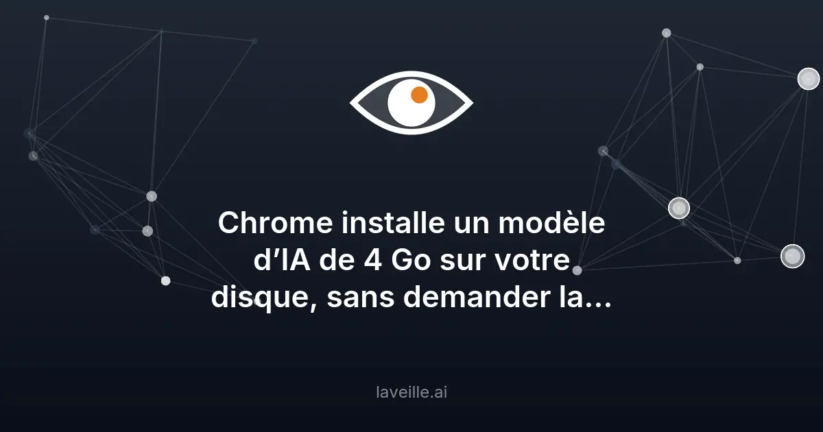 Chrome installe un modèle d'IA de 4 Go sans consentement