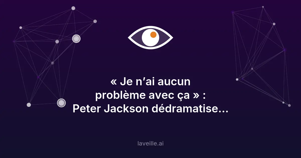 Peter Jackson défend l'IA au cinéma