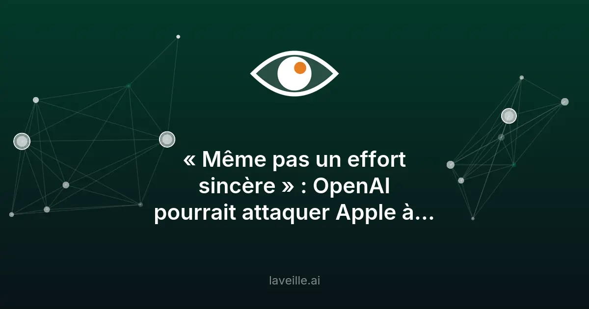 OpenAI vs Apple : conflit sur l'intégration de ChatGPT